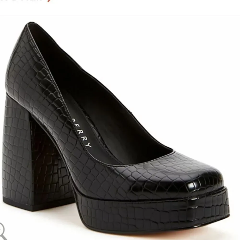 Katy Perry Collections Black Croc Heels - Picture 4 of 5